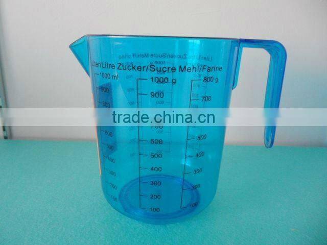 1000ML transparent PS plastic Digital measuring cup scale