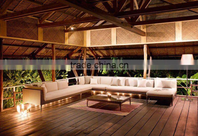 2015 Rattan Outdoor Garden Sofa Furniture - Wicker Rattan Sofa Set Furniture - Poly Rattan Garden Sofa Set