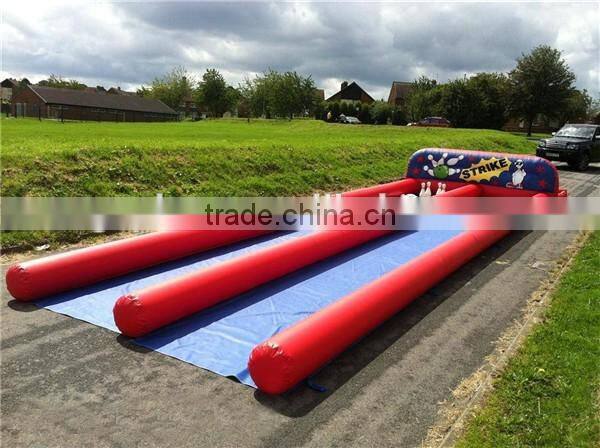 Inflatable bowling alley skittles game / customized inflatable bowling game for sale