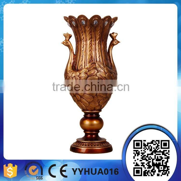 Hot sale hotel home floor decoration crafts resin single flower vase