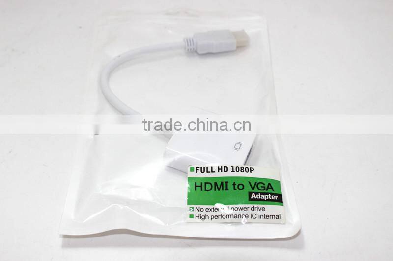 PS3 DVD PC Laptop Tablet Full HD 1080P HDTV Male to Female HDMI to VGA Adapter Converter HDMI Cable J213