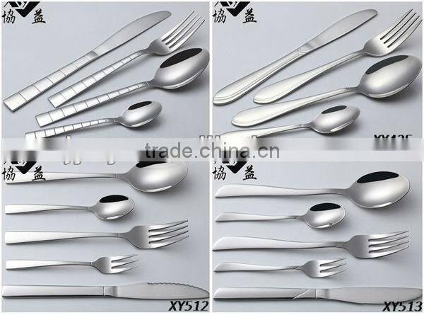 4PCS Hand Polish Stainless Steel Tableware
