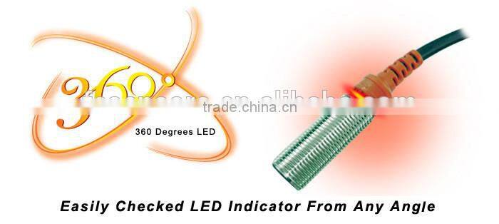 M8 F&C F3C-08KN02 Series Inductive Proximity Sensor, 2 Years warranty, 360 Degree LED View, NON-Flush 12~24VDC Sensor