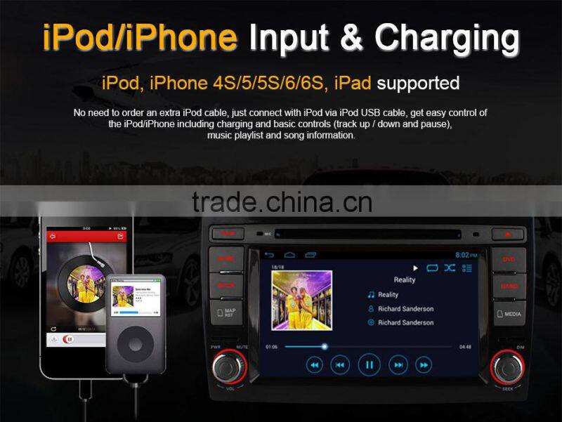 Ownice Quad Core Pure Android 4.4 car headunit placement for Fiat Bravo Built-in Wifi 800*480 CAPACITIVE SCREEN