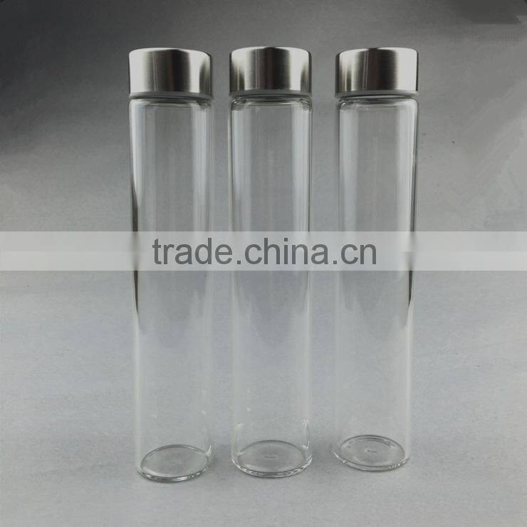 2016 fashionable stylish borosilicate glass 300ml champange vodka wine bottle