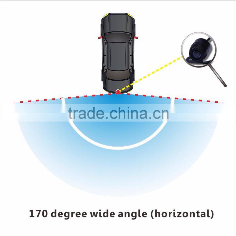 CCD butterfly rearview cameras for universal car with 170 degree angle