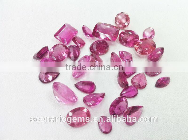 #AMZZ Natural Multi-Shape Faceted/Cut Loose Gemstone Rubellite