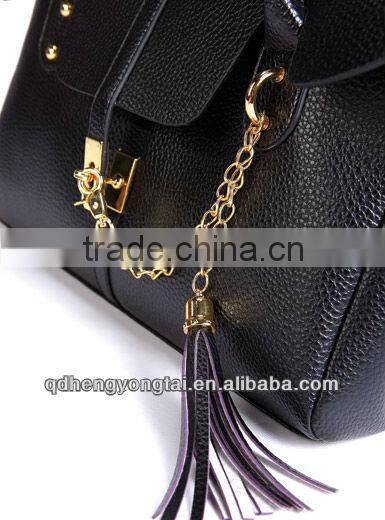 2016 Fashion PU leather handbag with chain