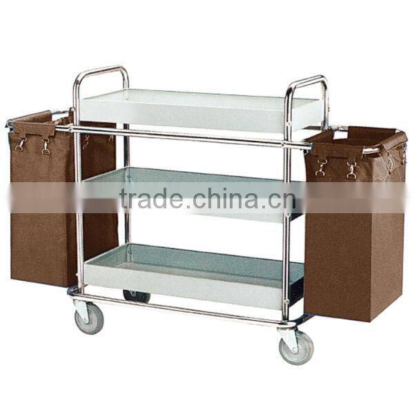 3-tier Outdoor Kitchen Dish Collecting Trolley Serving Cart