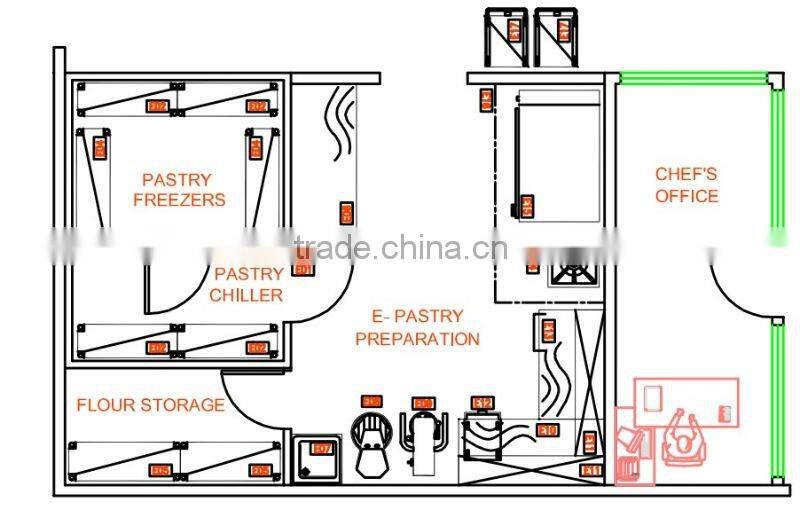 2014 New Design Five Star Hotel FavoriteEuropean kitchen designRestaurant projectcommercial kitchen project