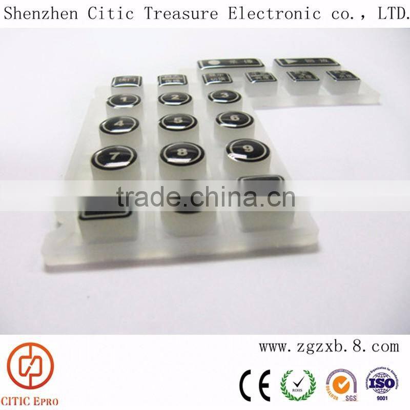 Custom Computer Keys Standard Car Remote Control Silicone Key Rubber Keypad