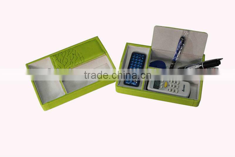 Beautiful leather desk pen holder