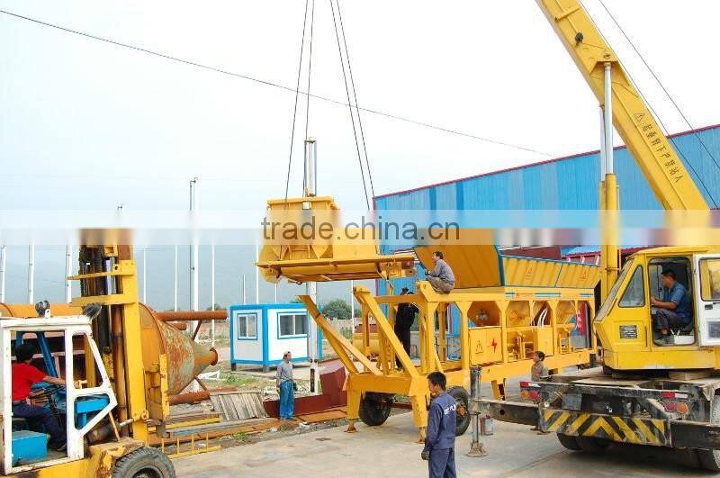 YHZS25 Mobile high quality popular mixed concrete batching plant