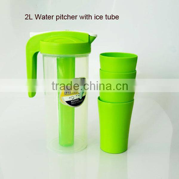 2 L plastic water jug set/Water pitcher with 4 cups