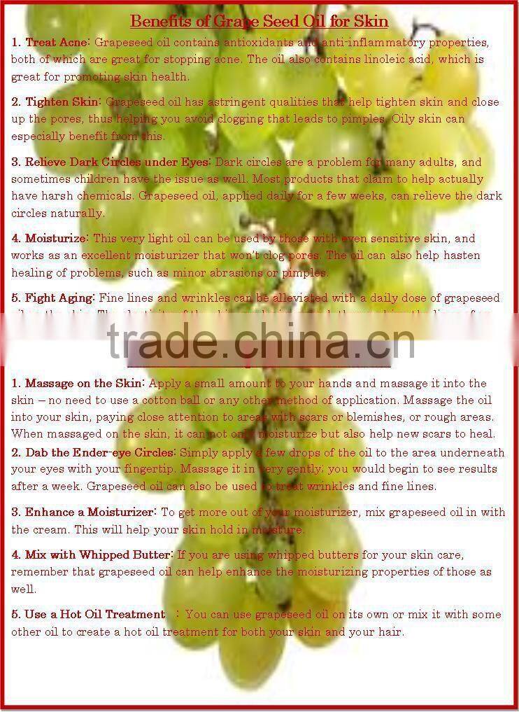 Reliable Supplier for Grapeseed Oil Refined