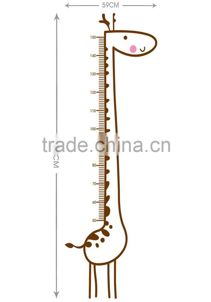 Giraffe Kids Growth Wall Decoration Children Height Meter Sticker