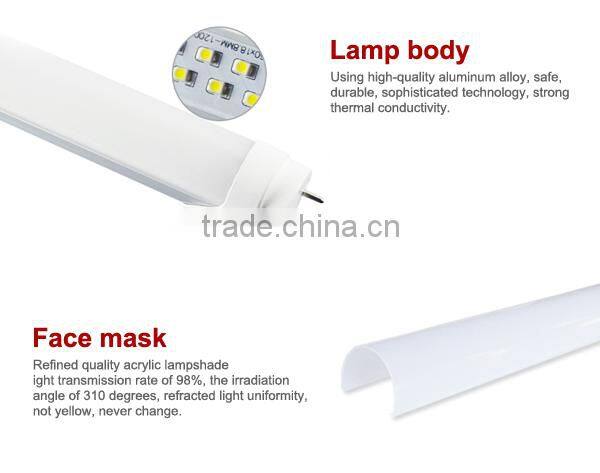 High efficiency lumen 100lm/w 120cm 4 foot t8 led tube CE RoHS EMC LVD