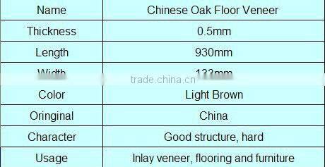 Natural Chinese White Oak Floor Veneer