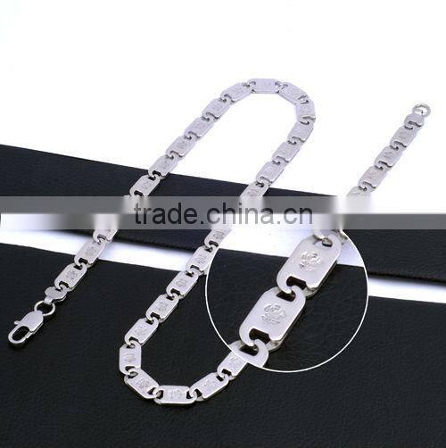 High quality stainless steel bicycle chain necklace (QN10032)