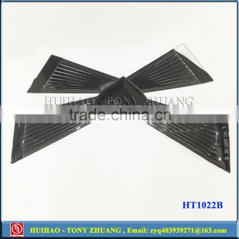 Black color TPU flip flops shoes vamp decorative shoe clips (HT1022B)