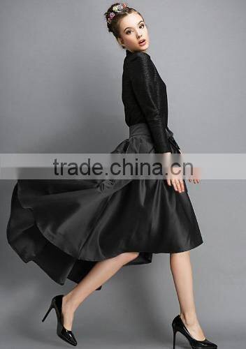 European Style New Fashion Ladies Women Career Leisure Solid Irregular Hem Skirt