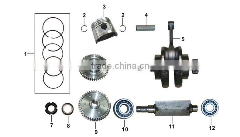 TC200 engine parts motorcycle crankshaft piston