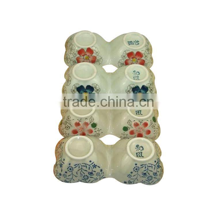 Painting Double Japanese Bowl Ceramic