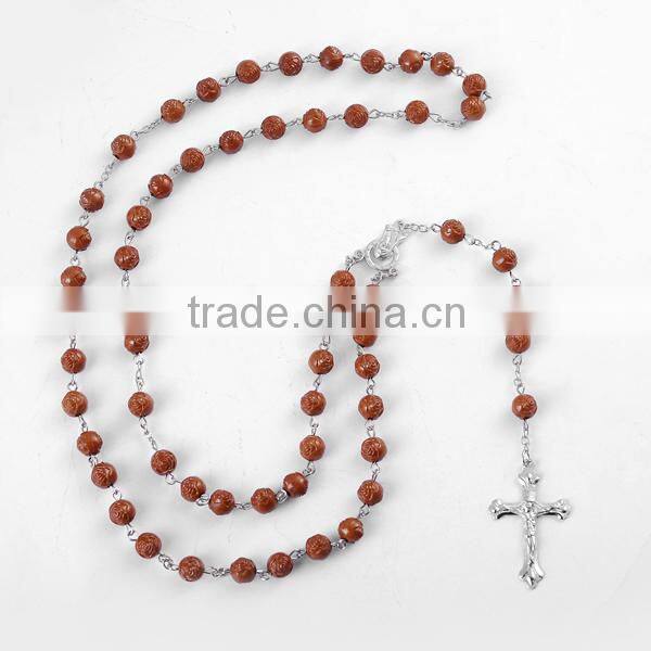islamic prayer catholic crucifix rosary necklace
