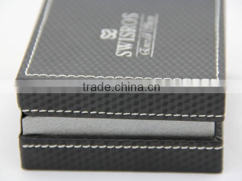 High quality black leather earring jewelry box