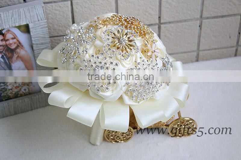 High quality luxurious artificial brooch rhinestone bouquets