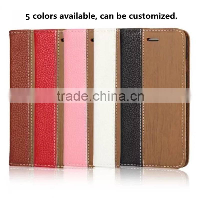 wood flip leather phone case cover with card holder for Xiaomi mi 5 mimax Redmi note 4 3 2 1 c i pro prime