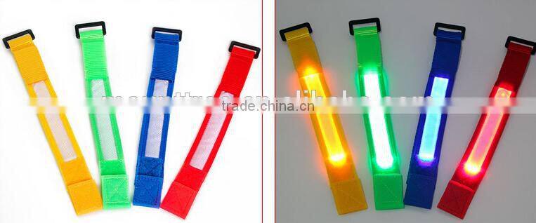 Wholesale High Quality Colorful Fashion Customized Nylon LED Flash Wristband