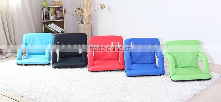 legless foldable camping chair with straps and 5 ppsitions adjustable backrest