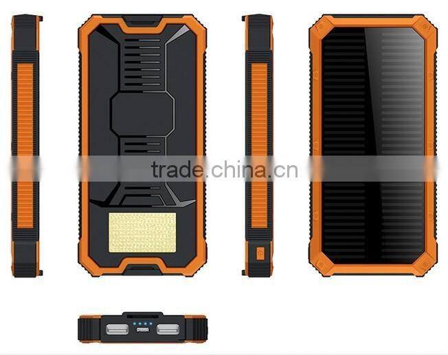 Solar Power bank with LED camping lamp external battery for iPhone 6/7 plus