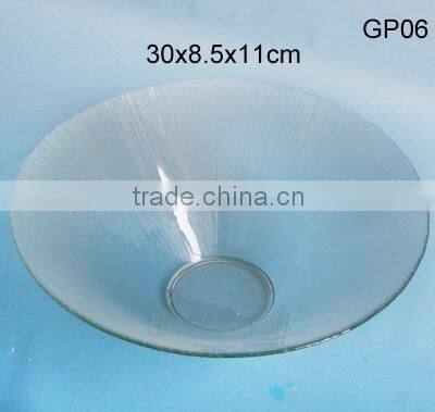 Machine made glass salad bowl crystal