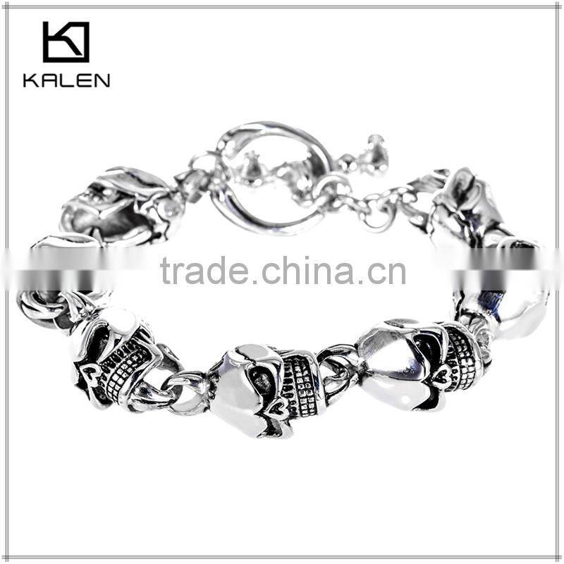 Latest Hot sale Top designer good quality skull shamballa bracelet