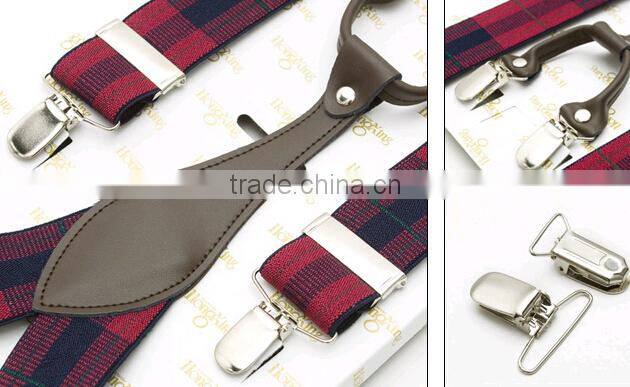 2014 Y-Back 1 Inch Wide Striped Business Mens Suspenders Wholesale