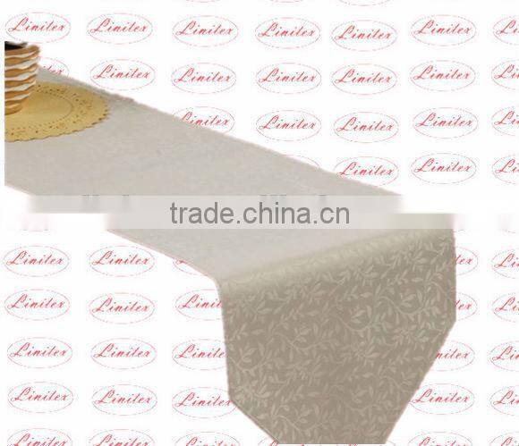 Polyester jacquard shining satin table runner, wedding banquet table runner
