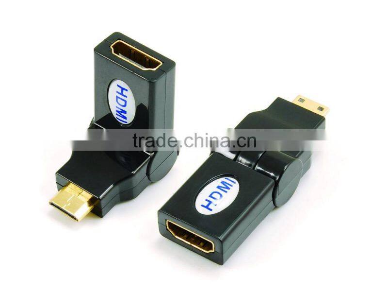 HDMI female to MINI male adapter rotating 180 degree