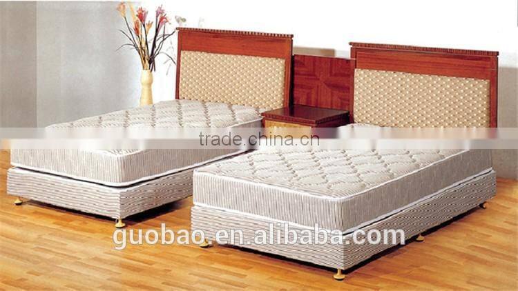 fixed fabric bed frame/mattress bed box/hotel wooden bed frame