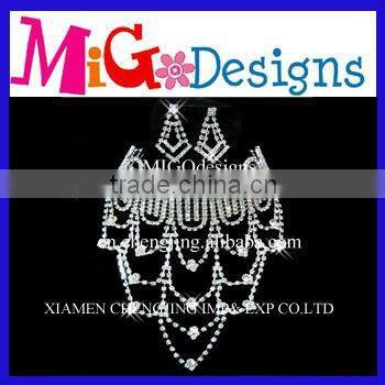 elegant Wedding bridal Fancy Necklace Earrings Tiara