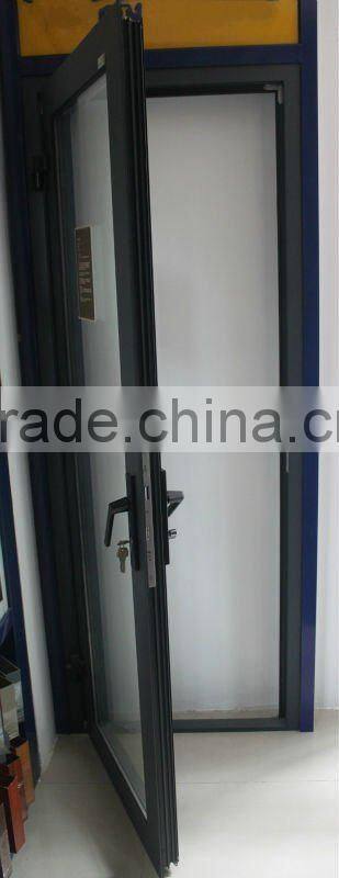 Durable 1.4mm profile grey aluminium casement door