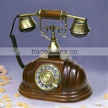 Decoration Wooden Retro Home Telephone