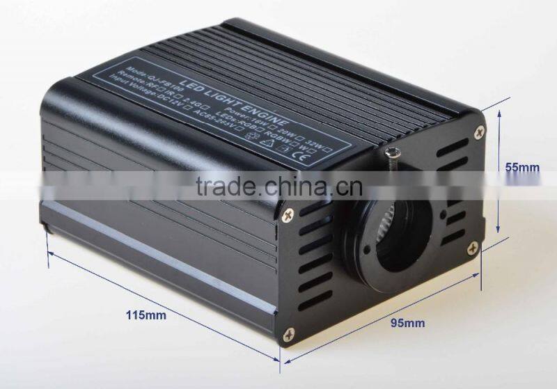 DIY modern hotel lobby chandelier light with side spot glow fibre optic and led power engine