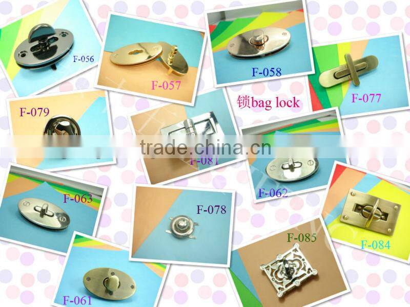 Supply handbags hardware die casting bags lock q-2523