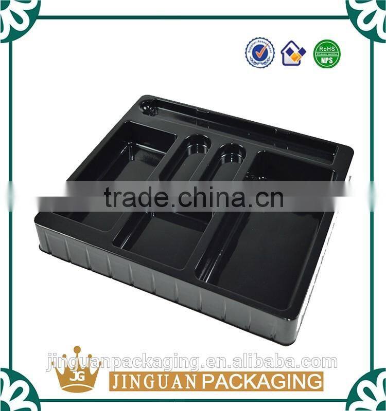 custom black PET Disposable plastic blister electronics packaging