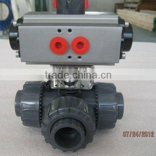 Manual operated pvc 3way 2'' pvc valves
