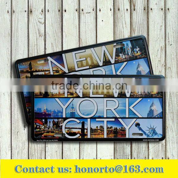 relective aluminum embossed wholesale license plates