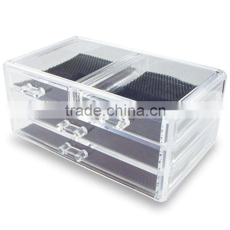 custom clear assembled supermarket shelf acrylic display rack for wholesale cheap