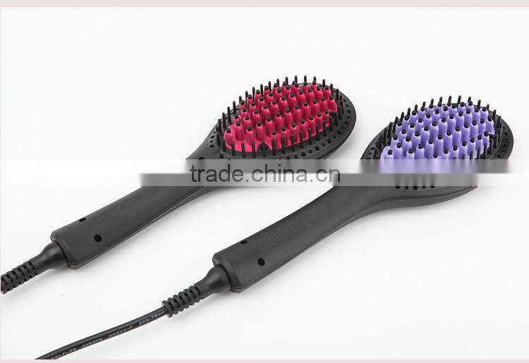 Electric brush hair straightener comb black electric straigh hairbrush